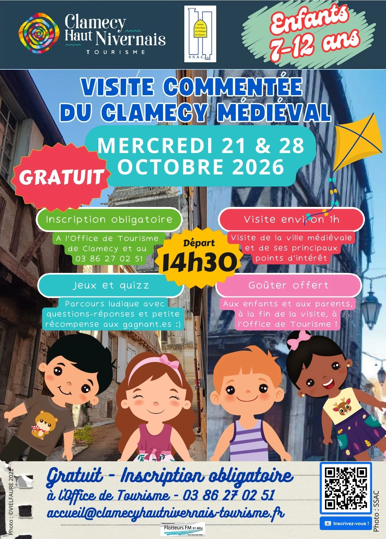 Visite commentée ludique pour enfants du Clamecy médiéval