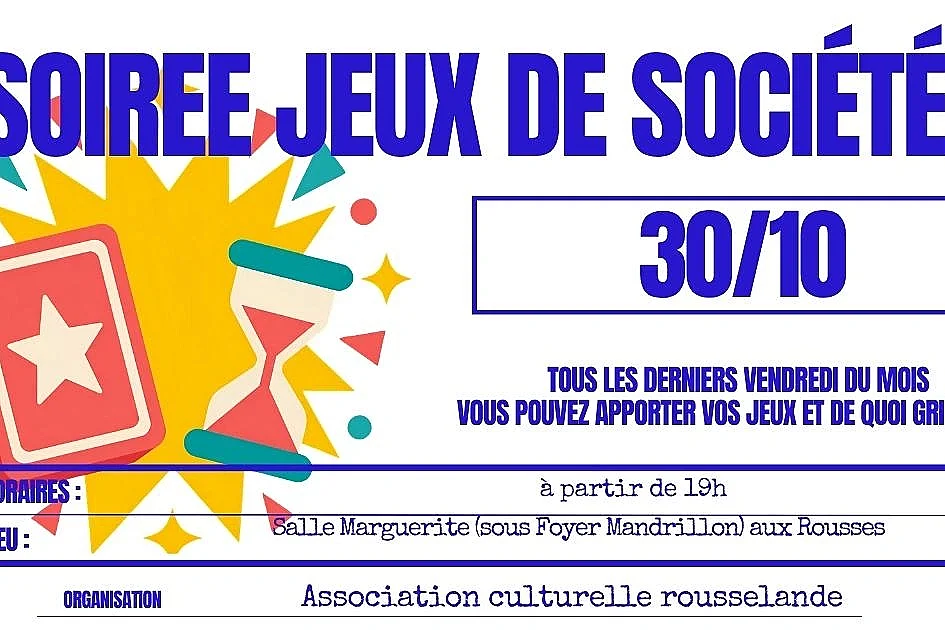 Soirée jeux de société