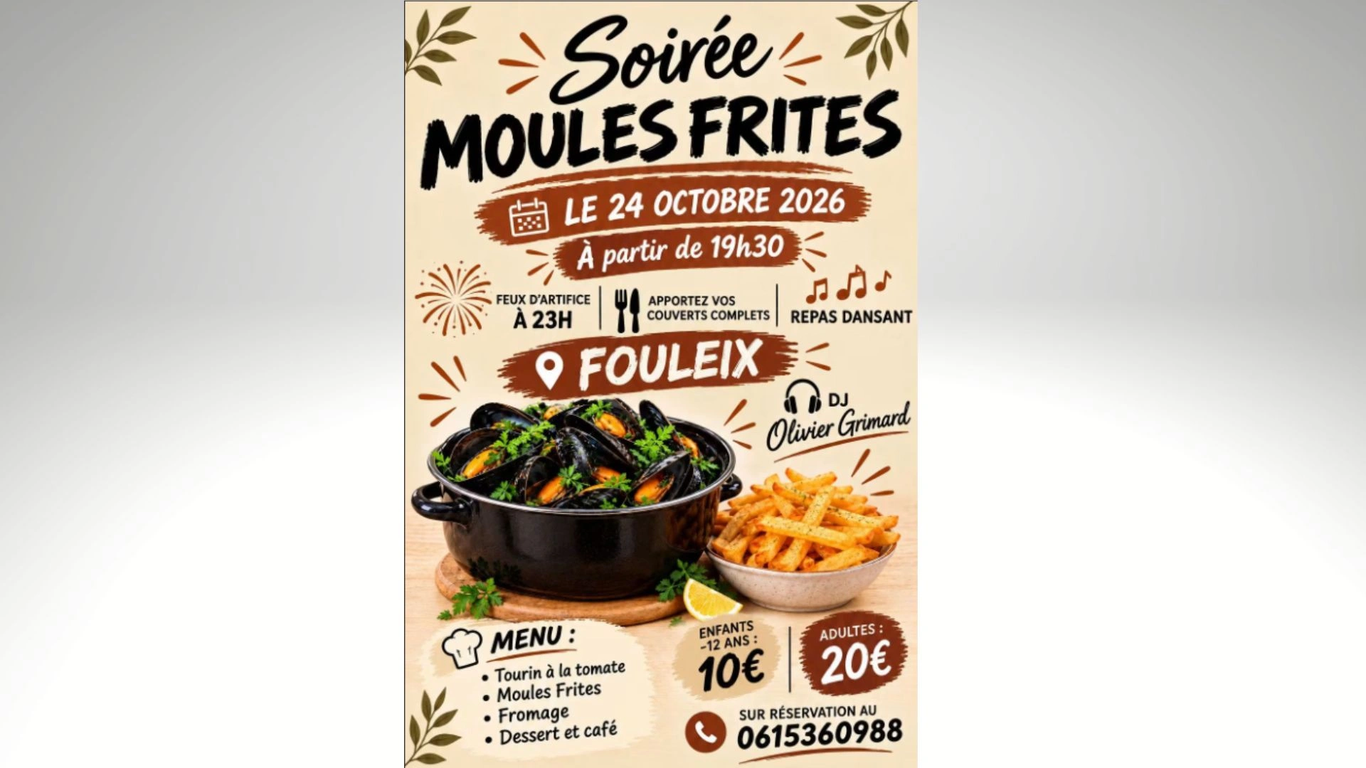 Soirée moules frites