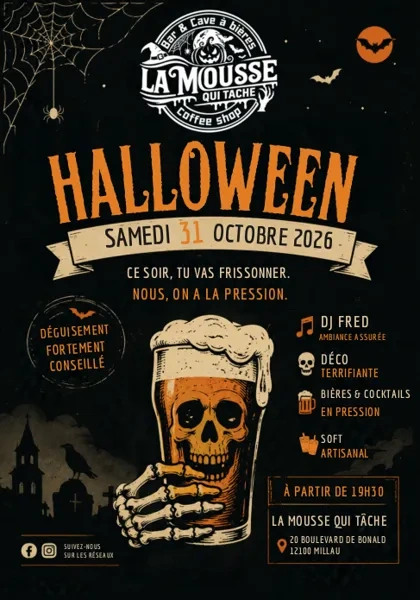 Soirée Halloween à la Mousse qui Tâche