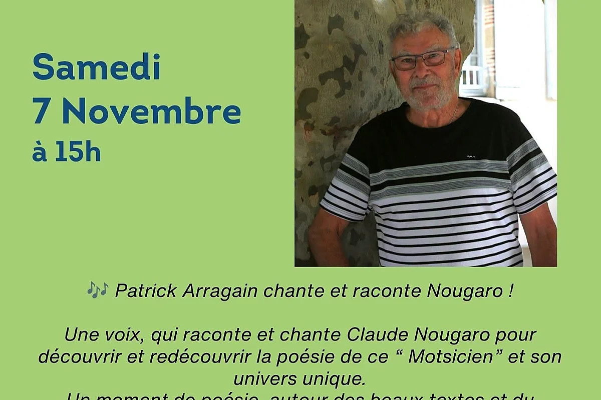 Spectacle : Patrick Arragain chante et raconte Nougaro