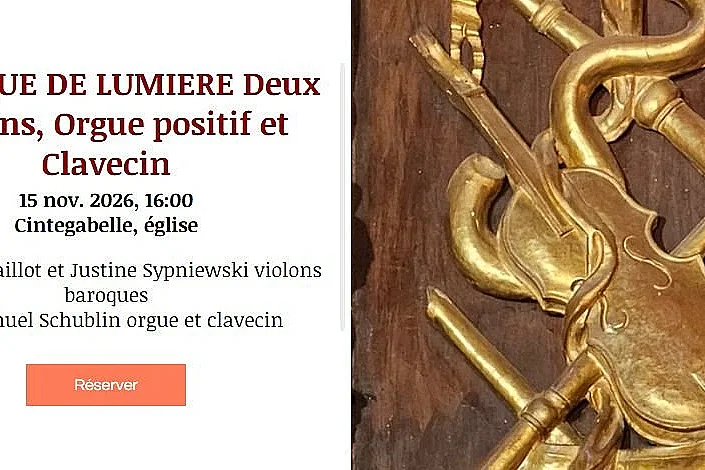 MUSIQUE DE LUMIERE DEUX VIOLONS ET ORGUE I CINTEGABELLE