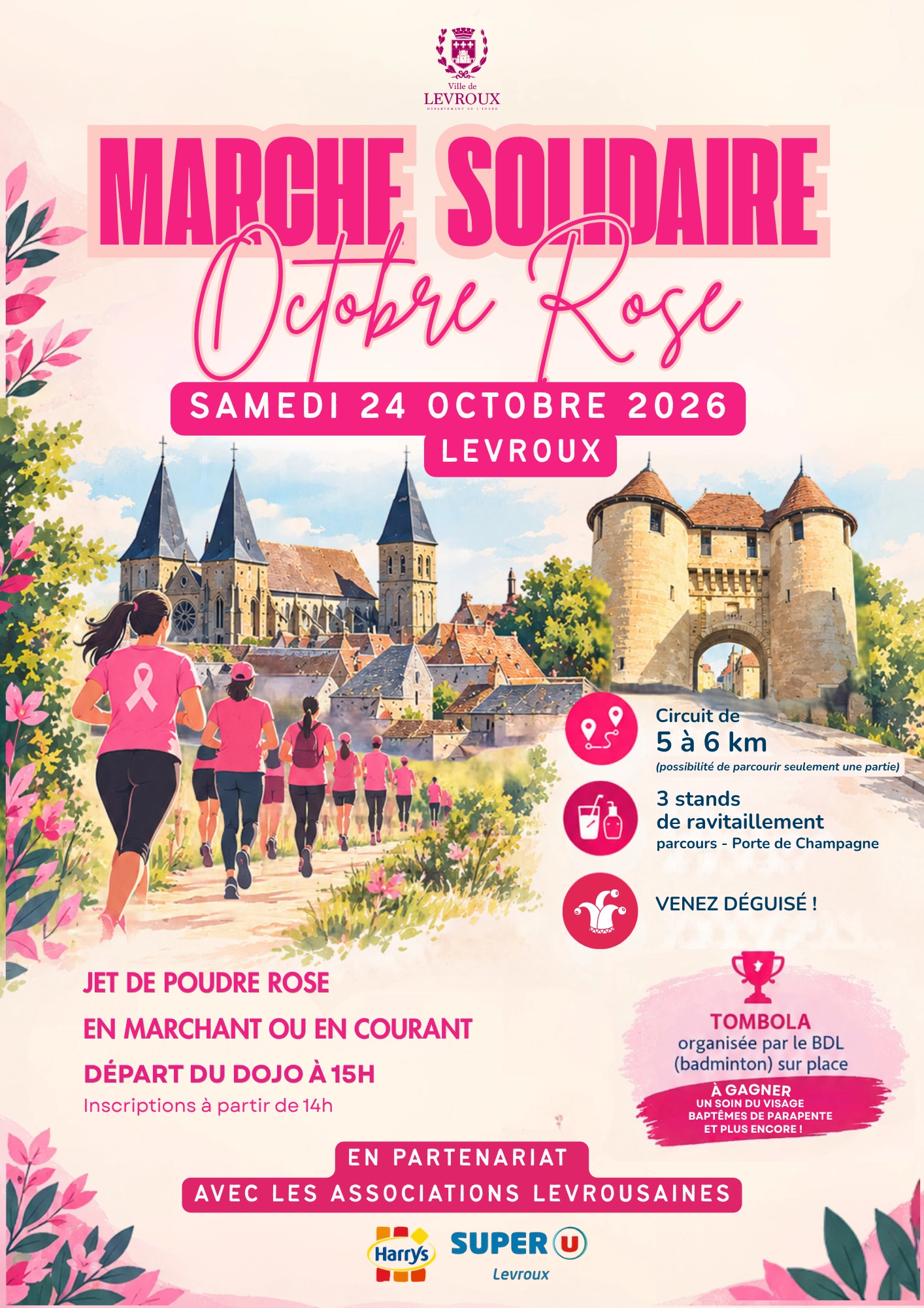 Marche solidaire Octobre Rose à Levroux