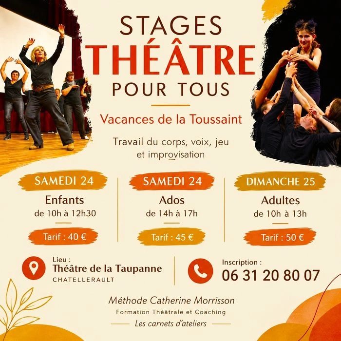Stages théâtre enfants ados adultes