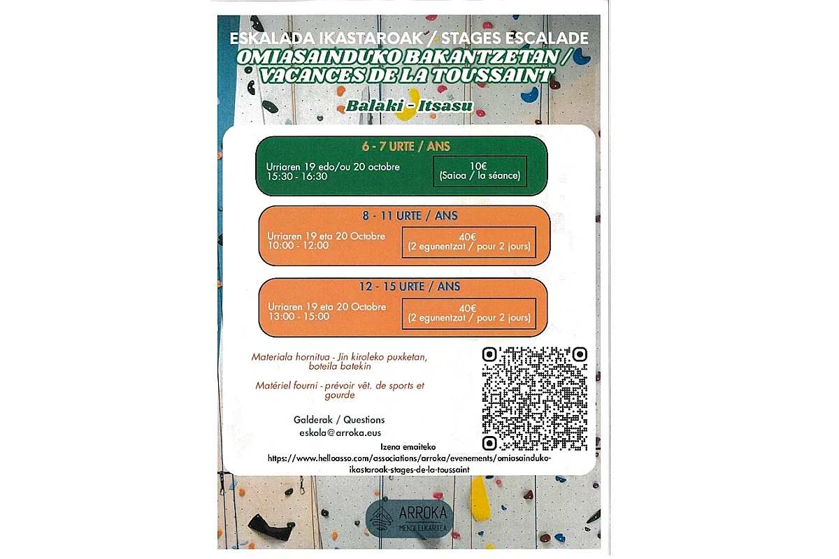 Stage d'escalade