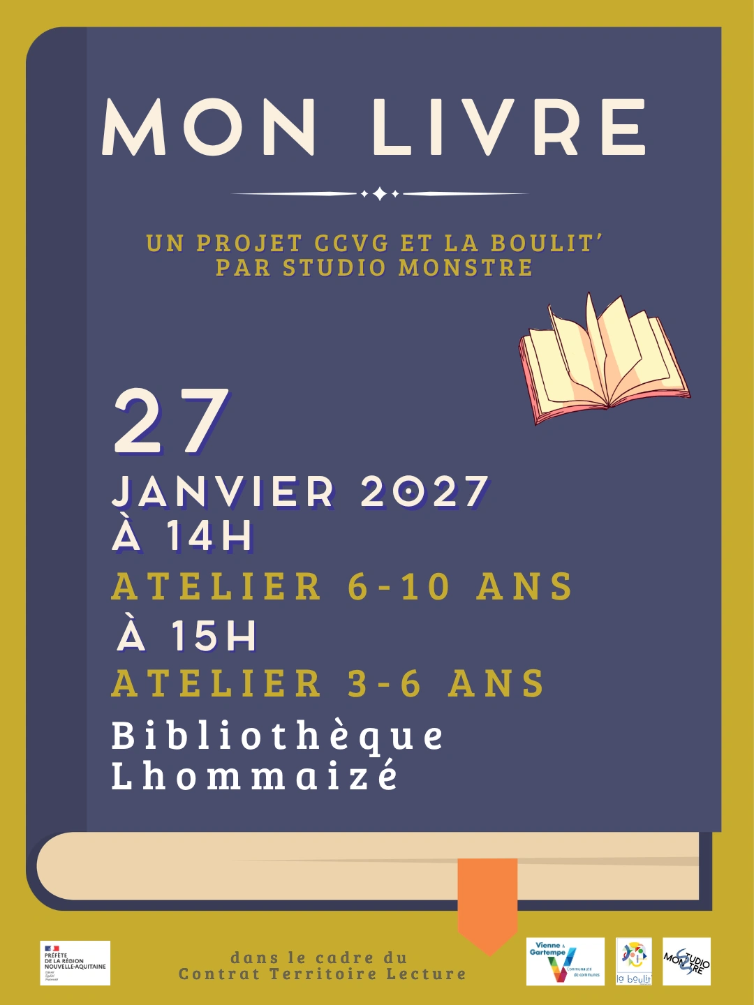 Mon livre : un parcours entre ateliers et spectacle pour les 3-10 ans