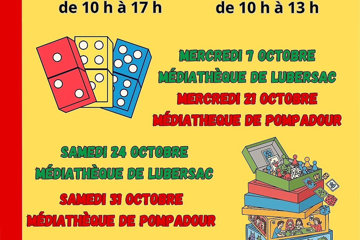 Ludothèque "case départ" à la médiathèque de Pompadour
