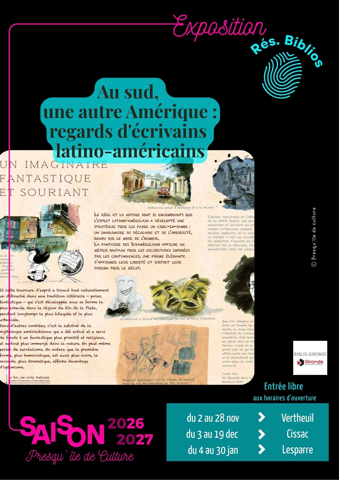 Expo Au Sud, une autre Amérique : regards d'écrivains latino-américains