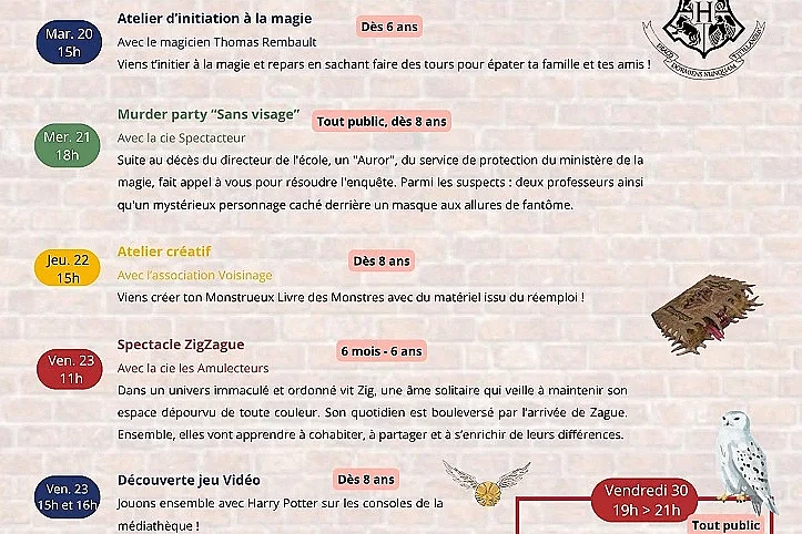 Bienvenue à Poudlard: Atelier créatif