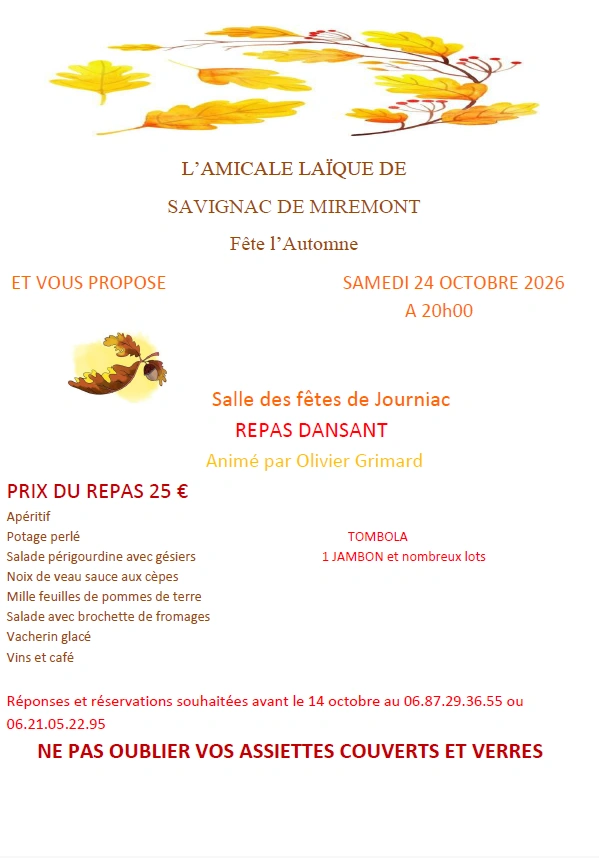 Fête de l'automne de l'amicale laïque de Savignac de Miremont