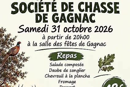 Repas de la société de Chasse de Gagnac
