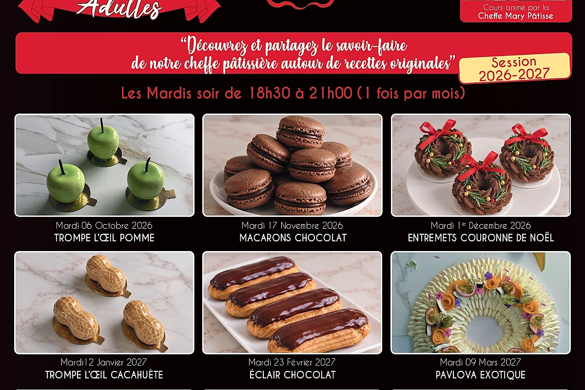 ATELIER PÂTISSERIE ADULTE 2026-2027