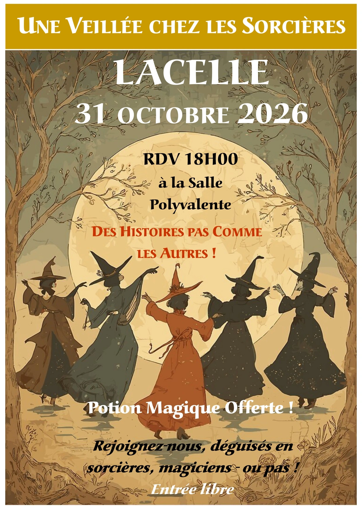 Lacelle fête Halloween : Une veillée chez les sorcières