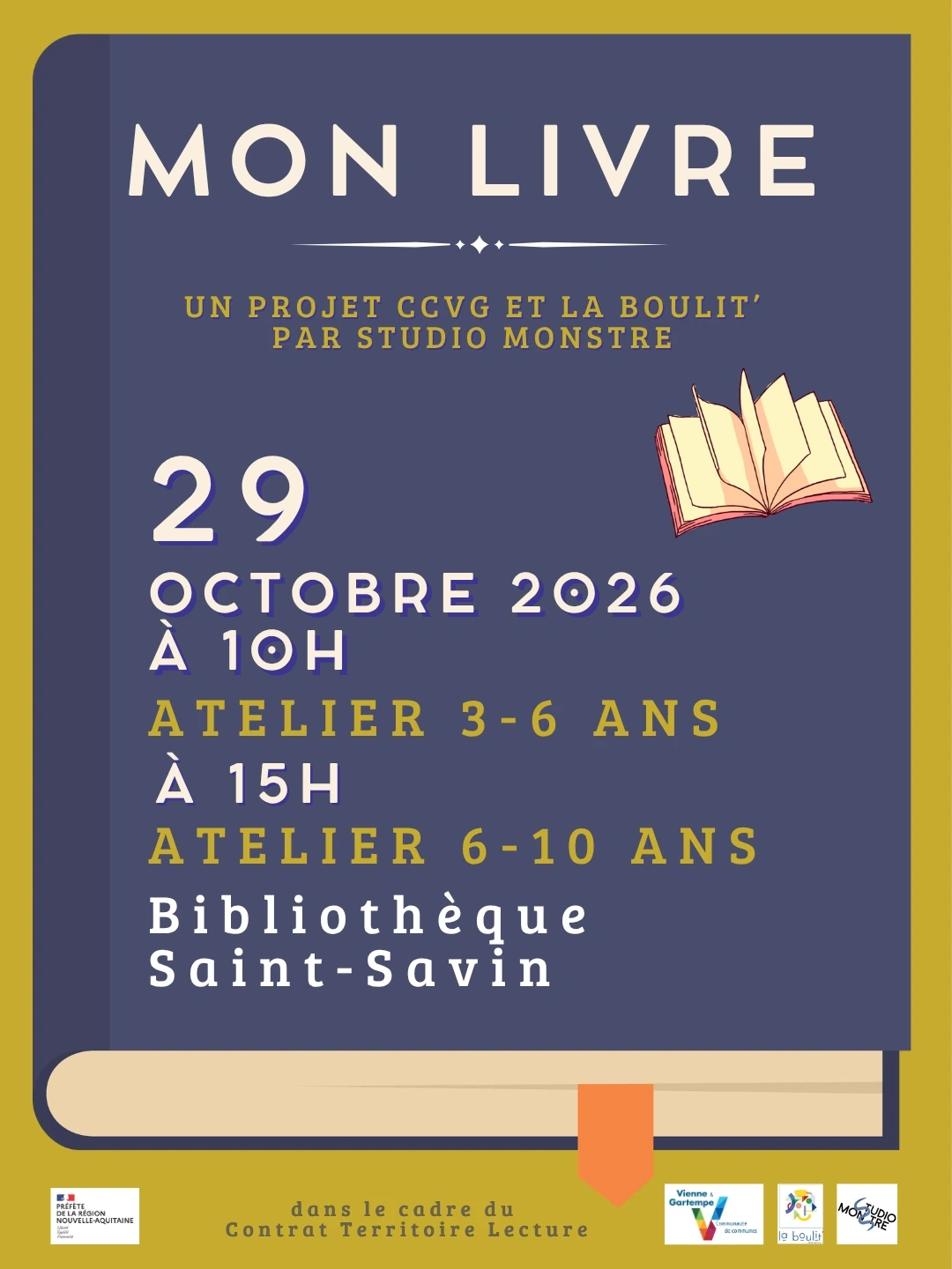 Mon livre : un parcours entre ateliers et spectacle pour les 3-10 ans