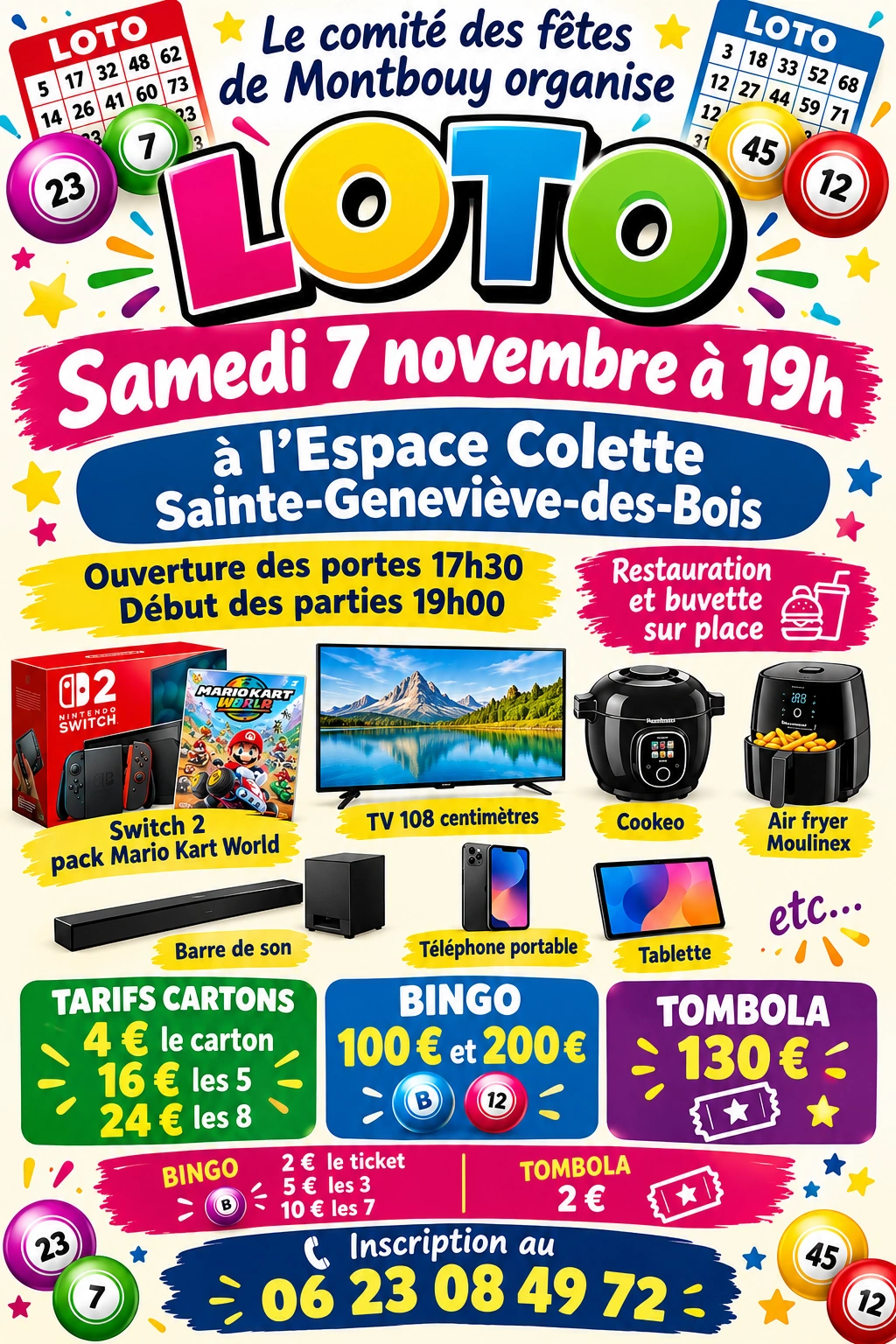 Loto du Comité des fêtes de Montbouy