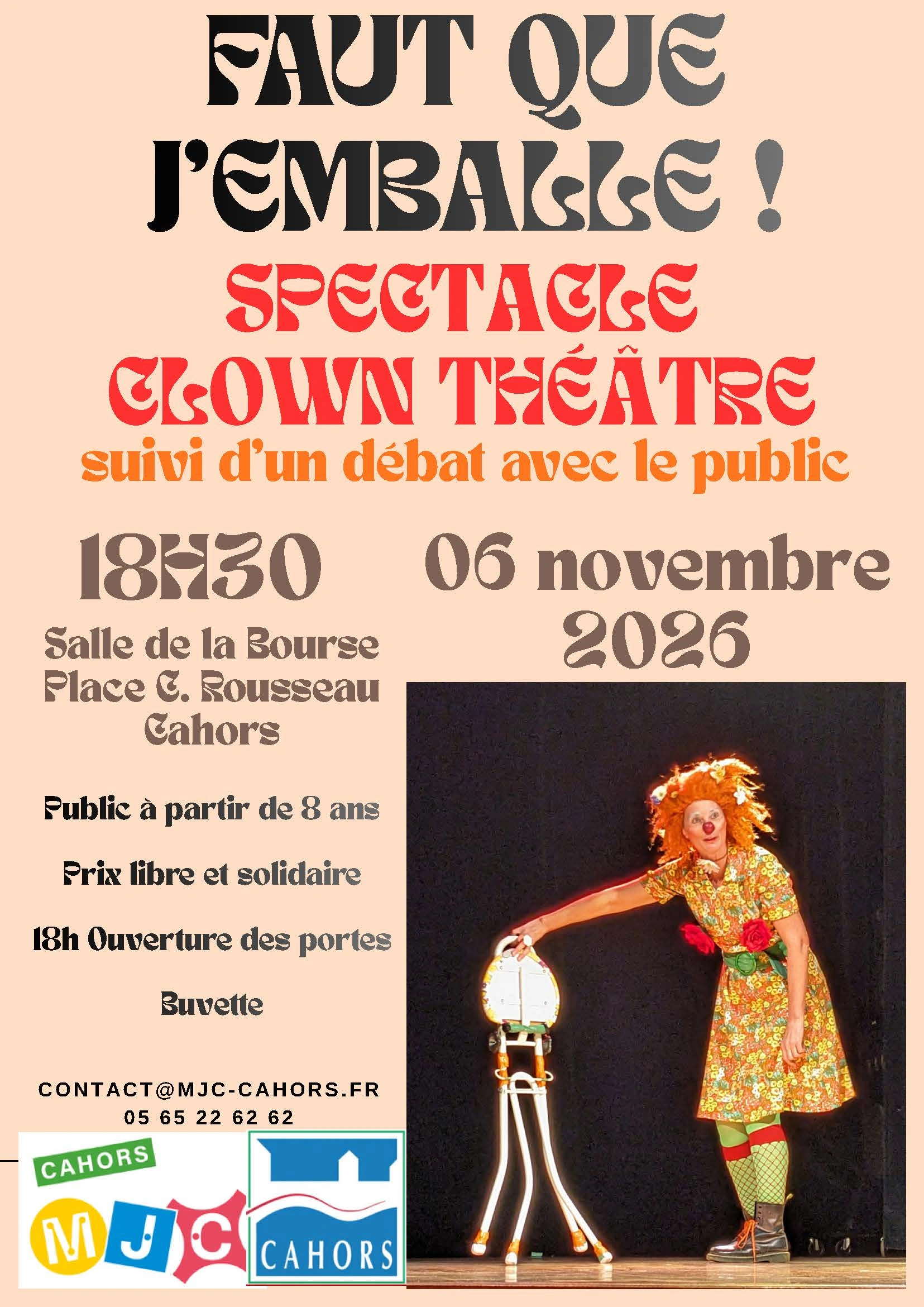 Spectacle clown-théâtre "Faut que j'emballe!"