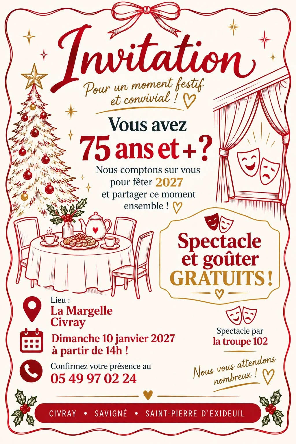 Invitation pour un moment festif !