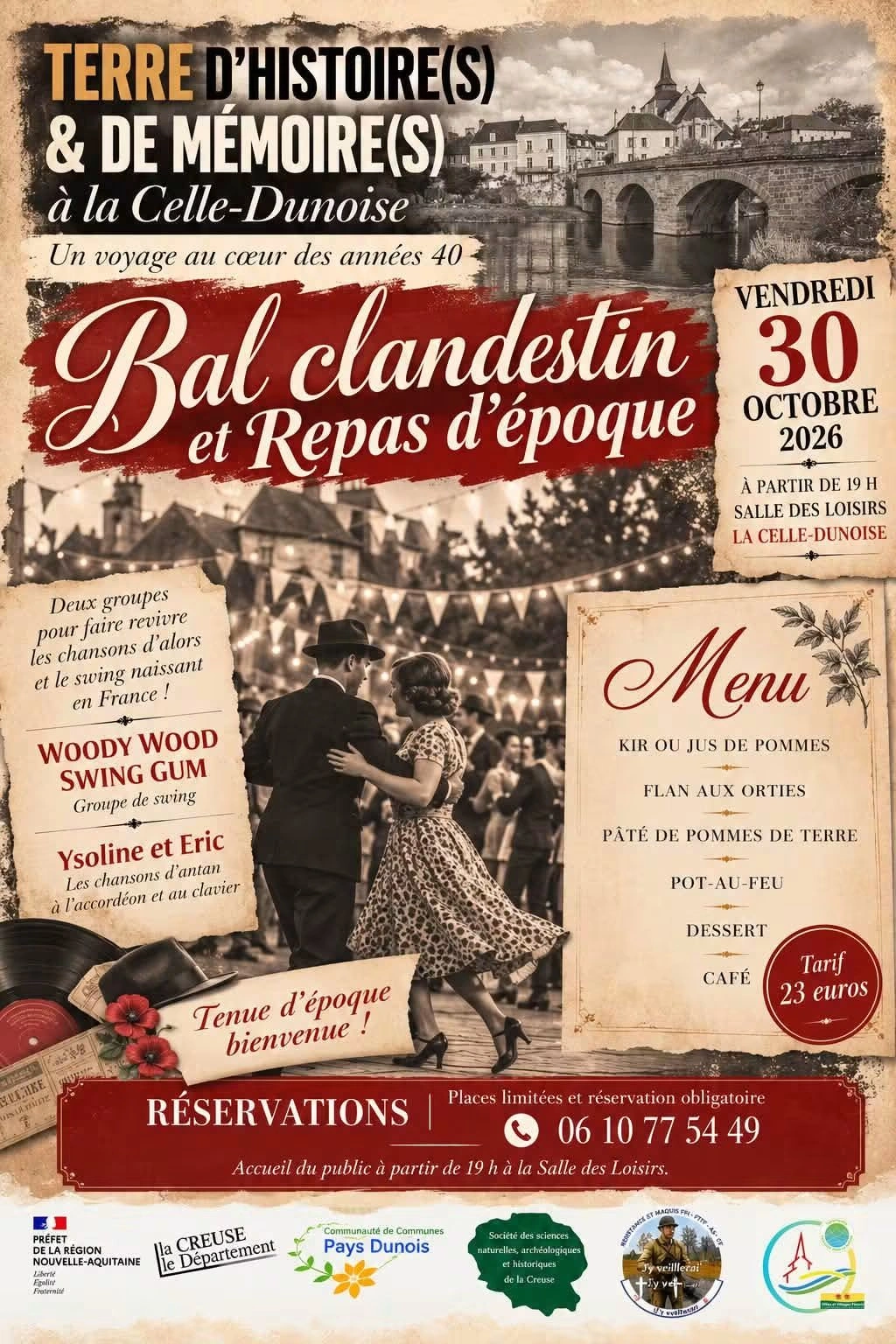 Bal clandestin et repas d'époque