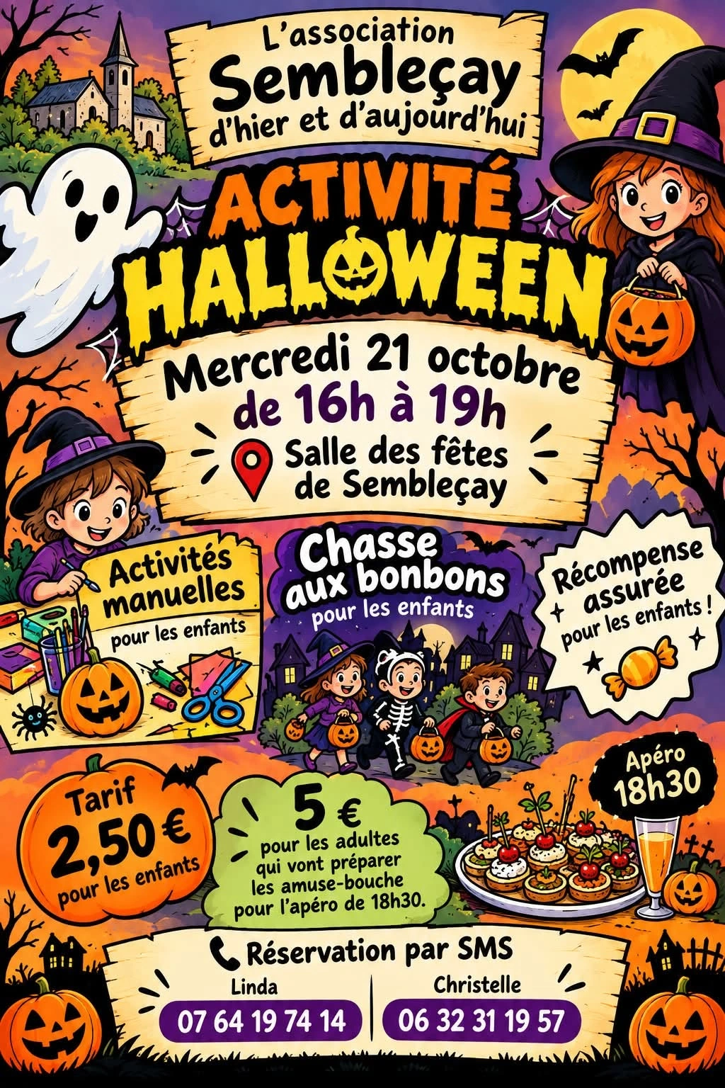 Activité Halloween à Sembleçay