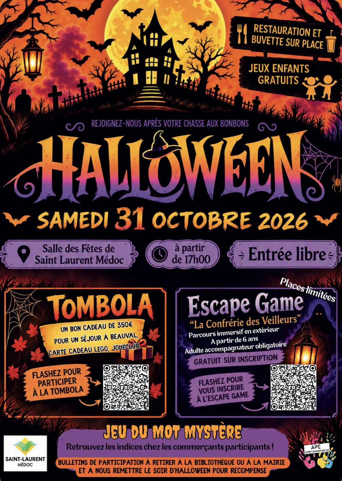 l'APE de Saint-Laurent fête Halloween