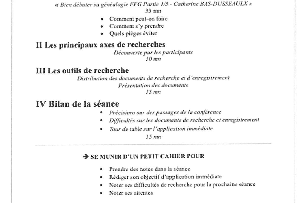 CHANGEMENT DE DATE ! Généalogie ou comment retrouver ses racines ?