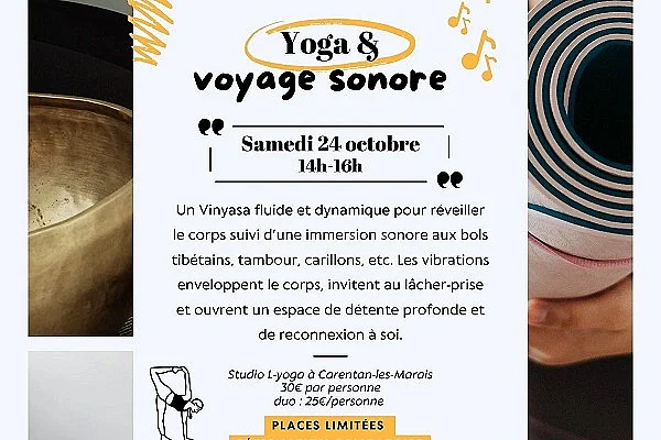 Atelier adulte : Yoga vinyasa & voyage sonore