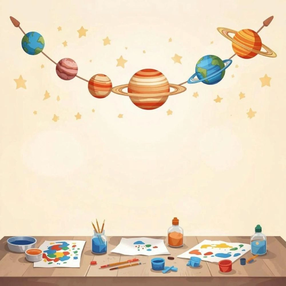 Atelier "ma petite guirlande aurores polaires " au Planétarium Ludiver