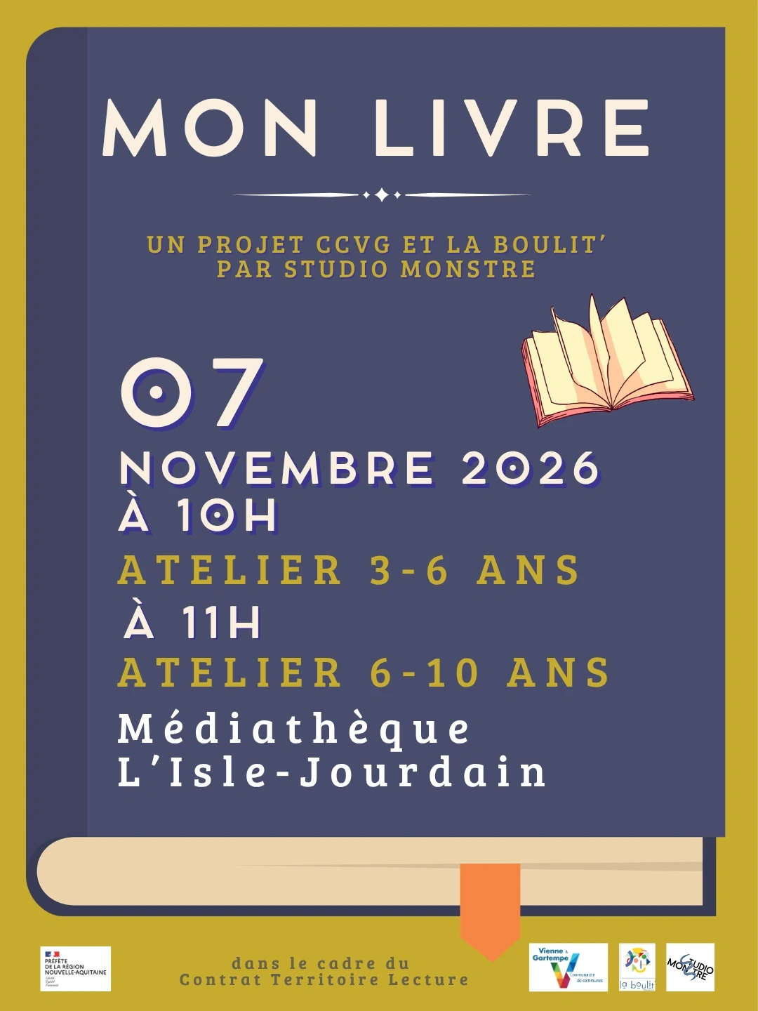 Mon livre : un parcours entre ateliers et spectacle pour les 3-10 ans