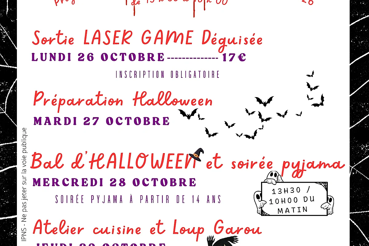 Vacances d'octobre à l'Espace jeunes à Cajarc