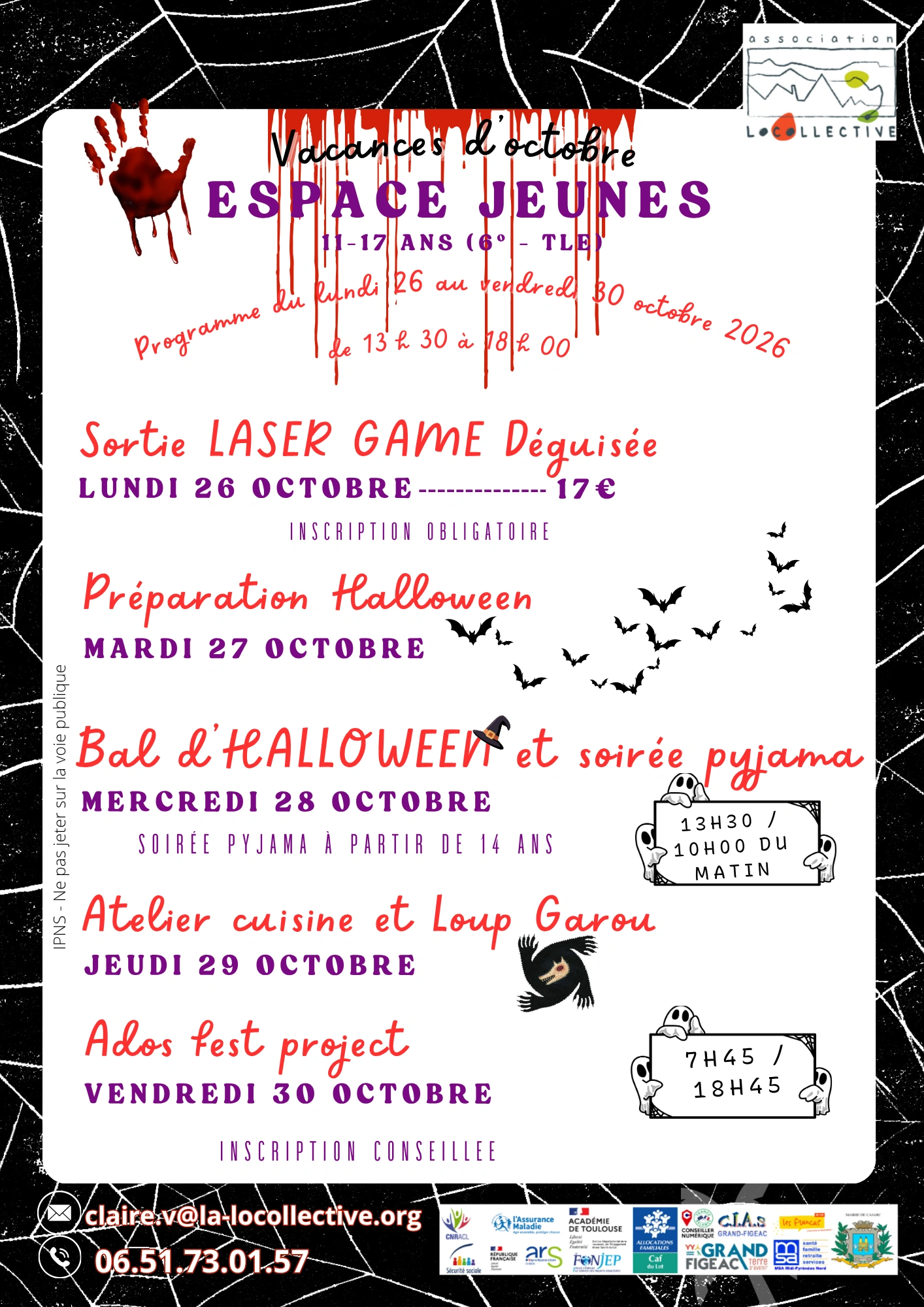 Vacances d'octobre à l'Espace jeunes à Cajarc