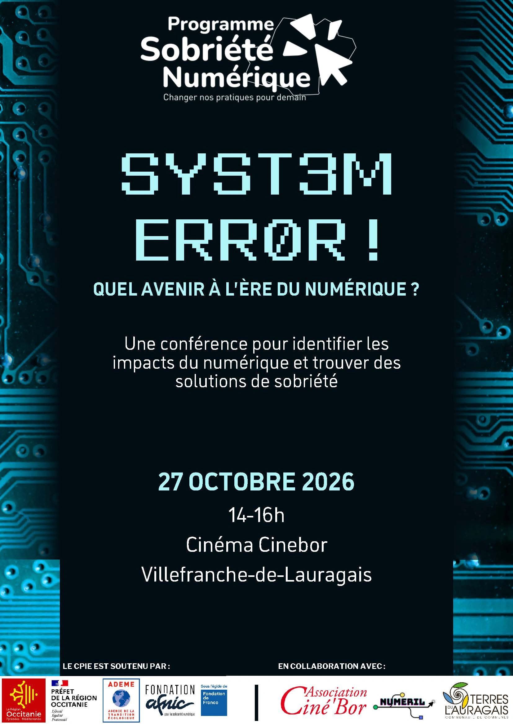 CONFERENCE : SYSTEM ERROR ! - QUEL AVENIR A L'ÈRE DU NUMÉRIQUE ?