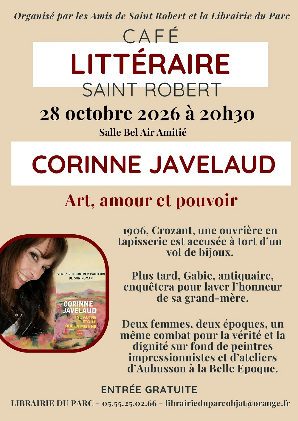 Café littéraire avec Corinne Javelaud