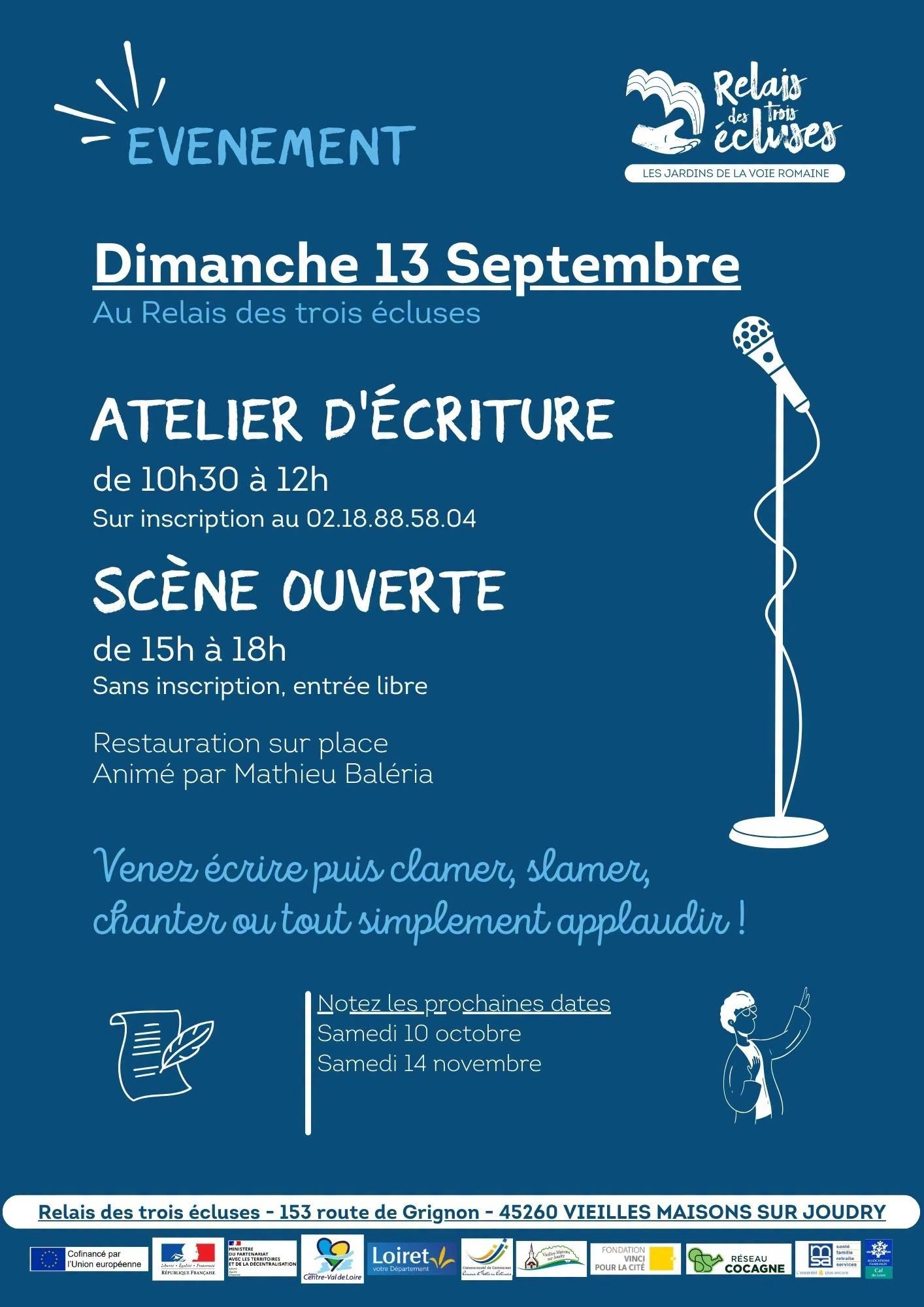 Atelier d'écriture et scène ouverte