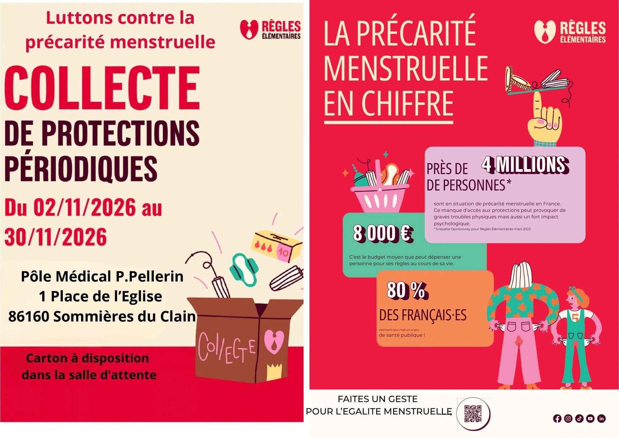 Collecte de protections périodiques