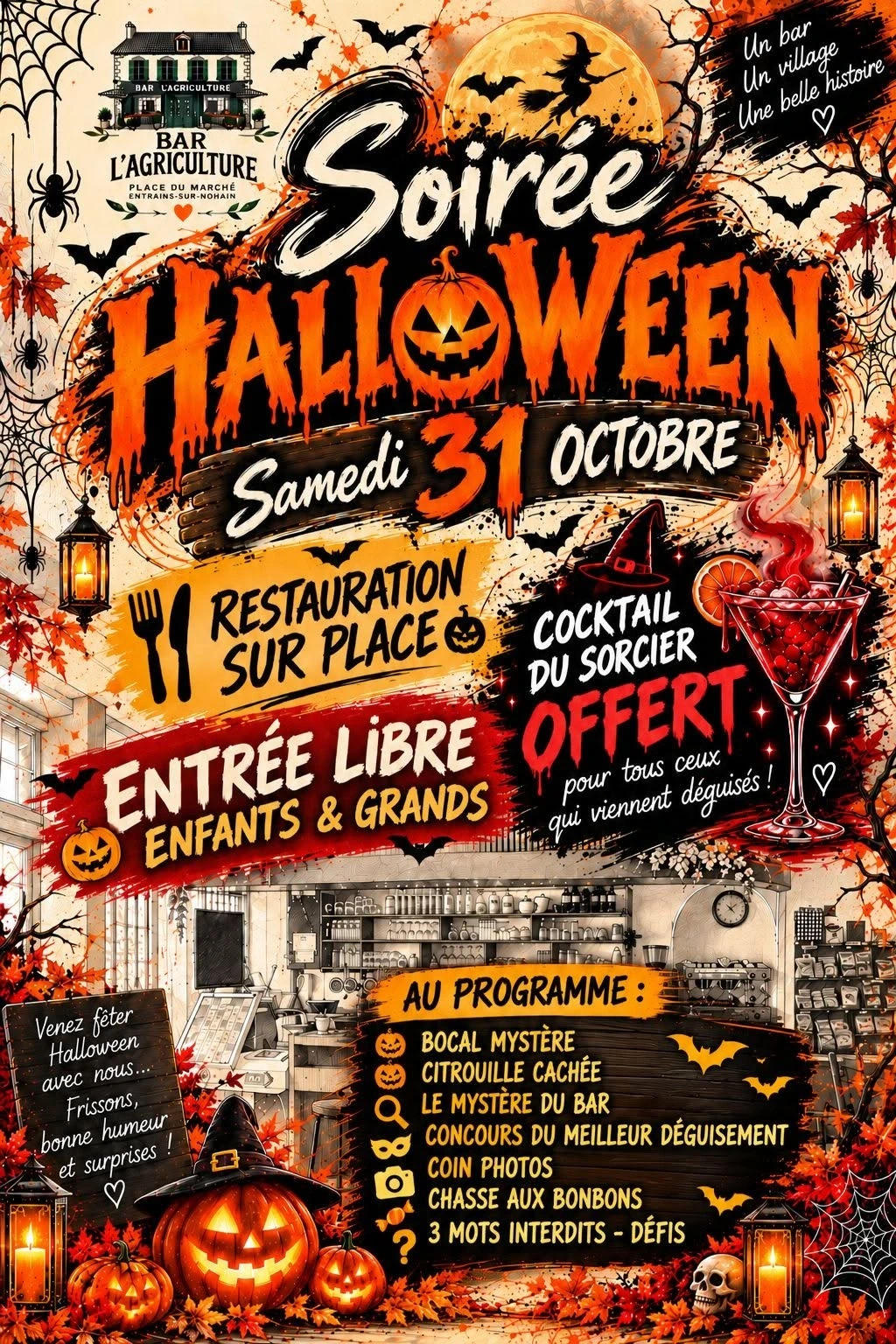 Soirée Halloween au bar de l'Agriculture