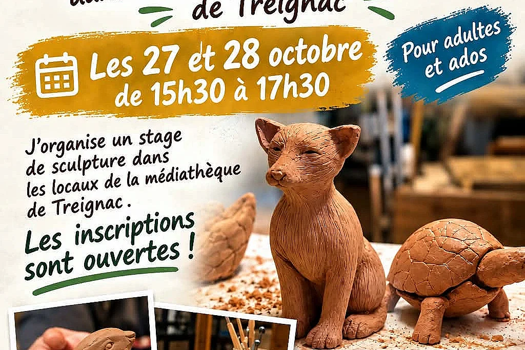 Médiathèque : Stage de sculpture