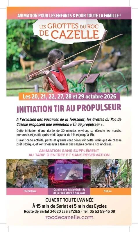 Les vacances d'automne aux grottes du Roc de Cazelle