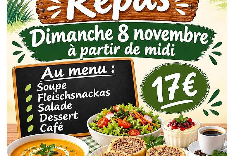 Repas Fleischschnacka à Falkwiller
