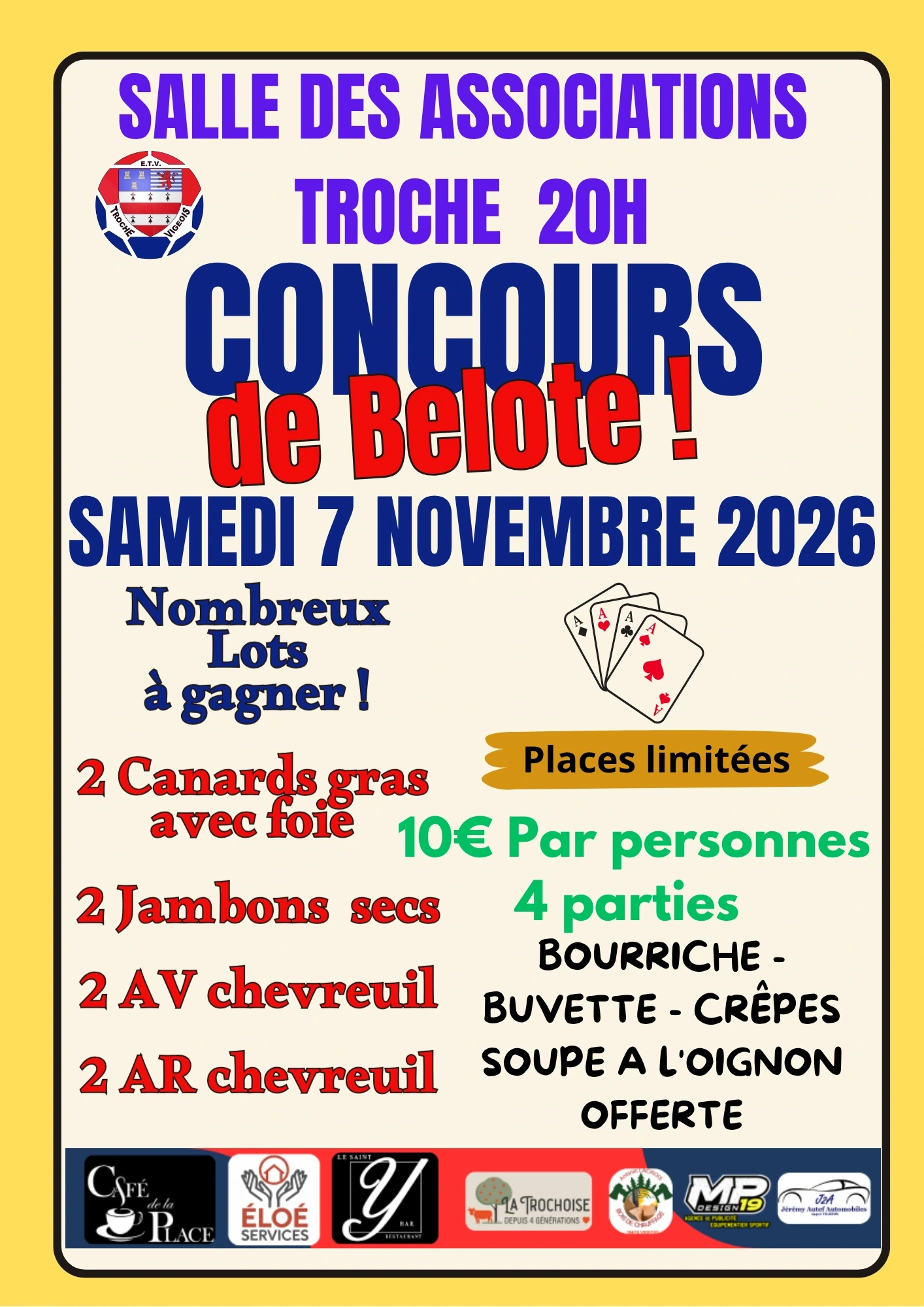 Concours de belote à Troche