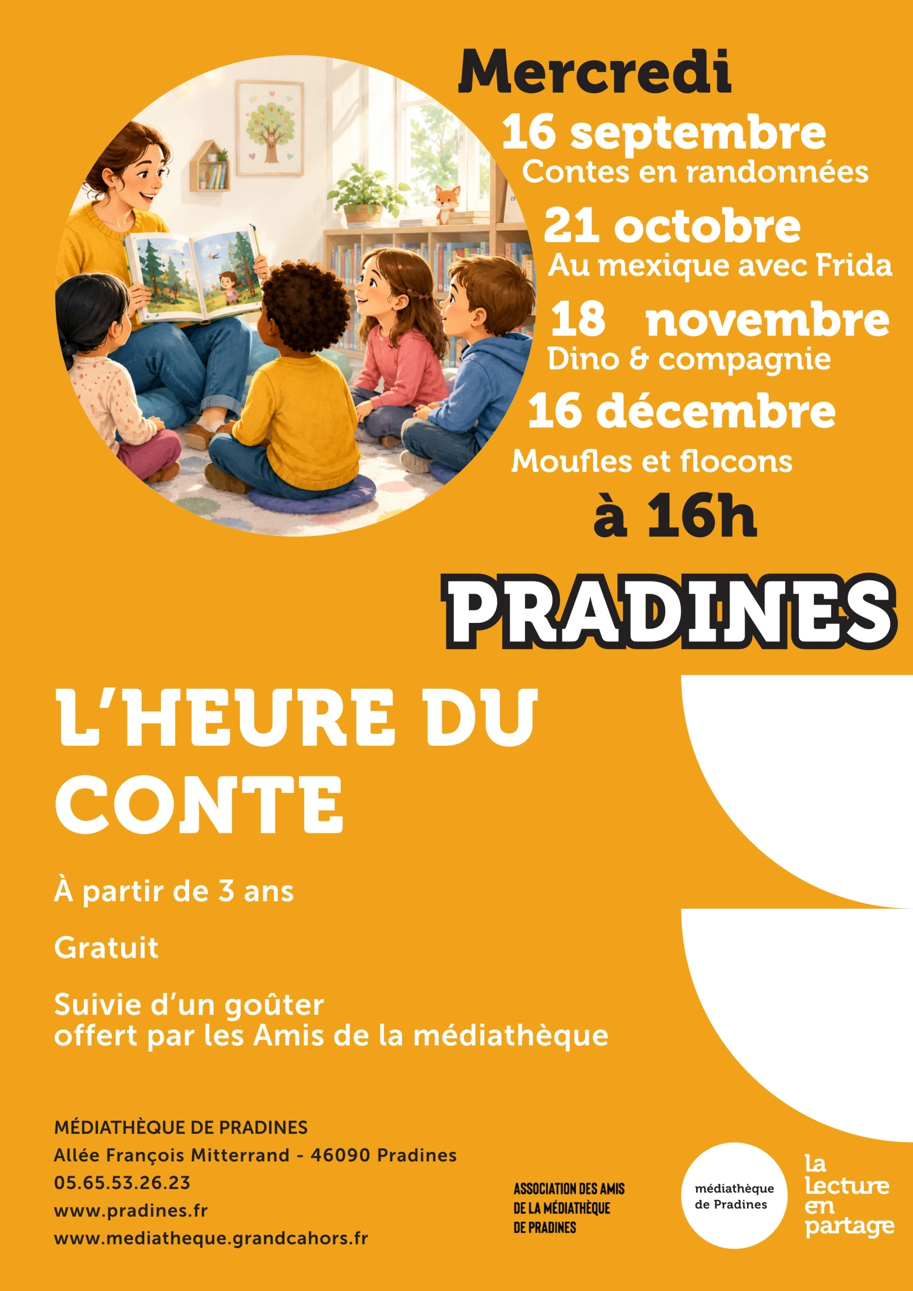 L’heure du conte à la médiathèque de Pradines