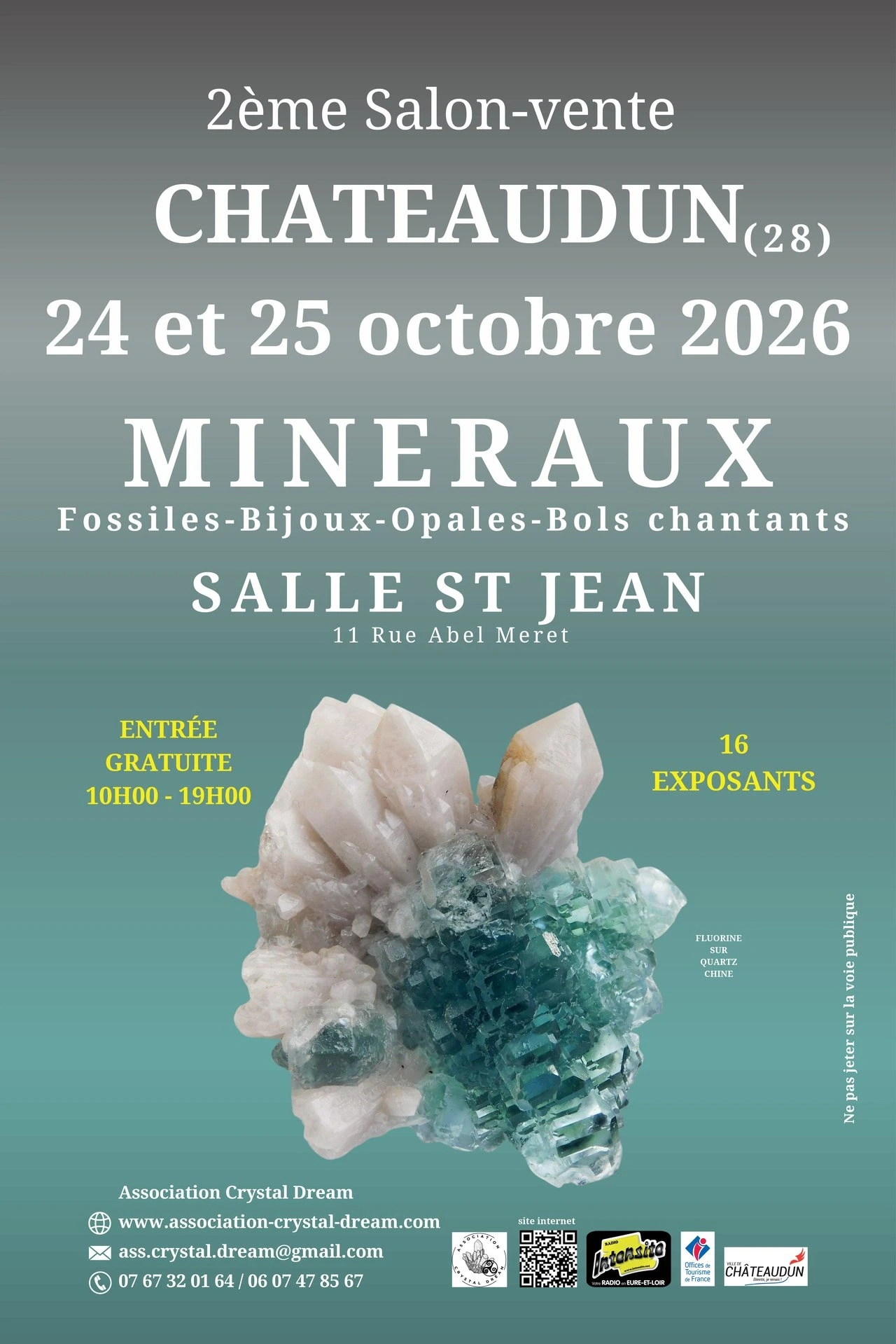 Salon vente de minéraux, fossiles, bijoux