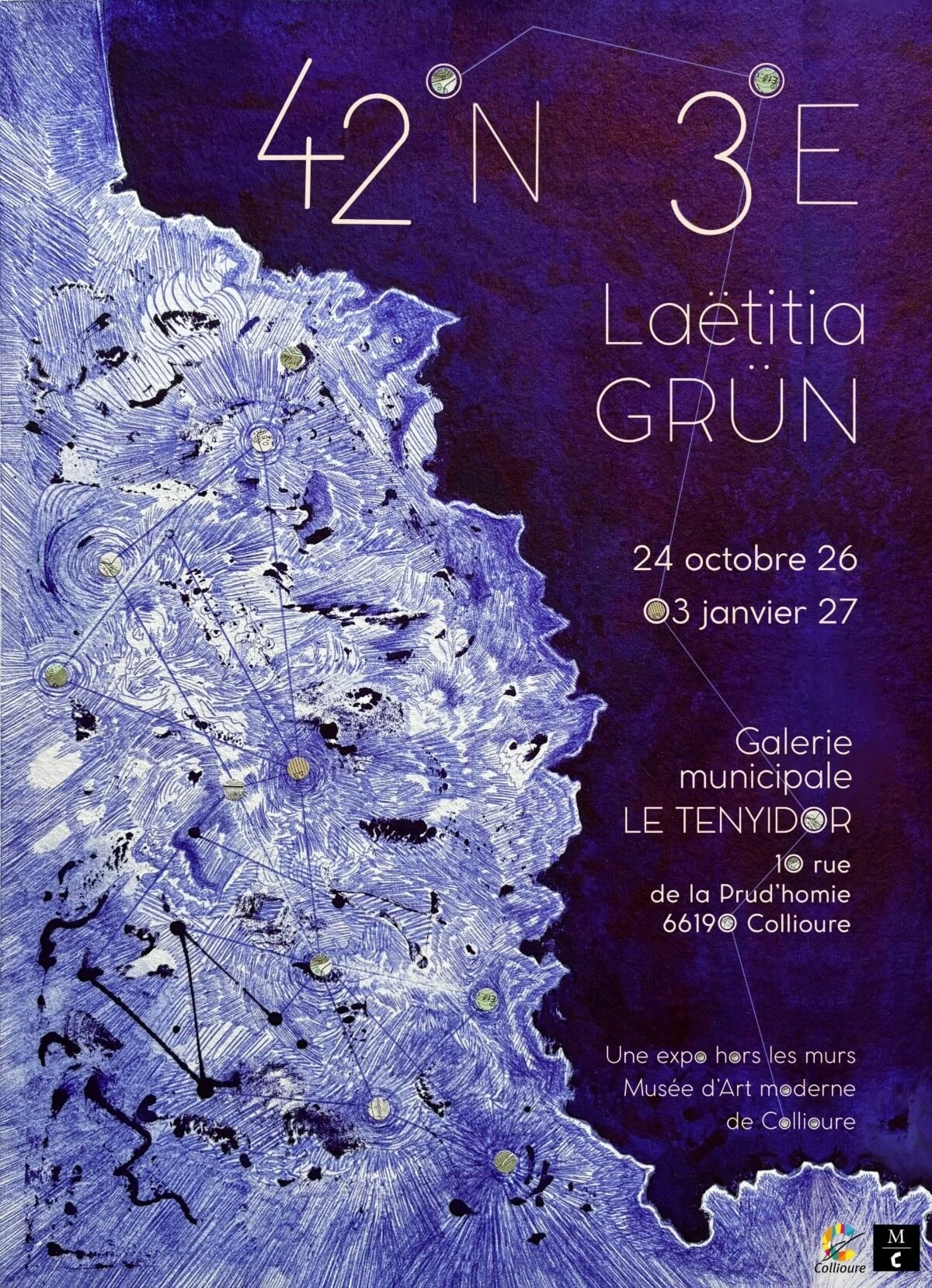 EXPOSITION À LA GALERIE DU TENYIDOR AVEC L'ARTISTE LAETITIA GRÜN