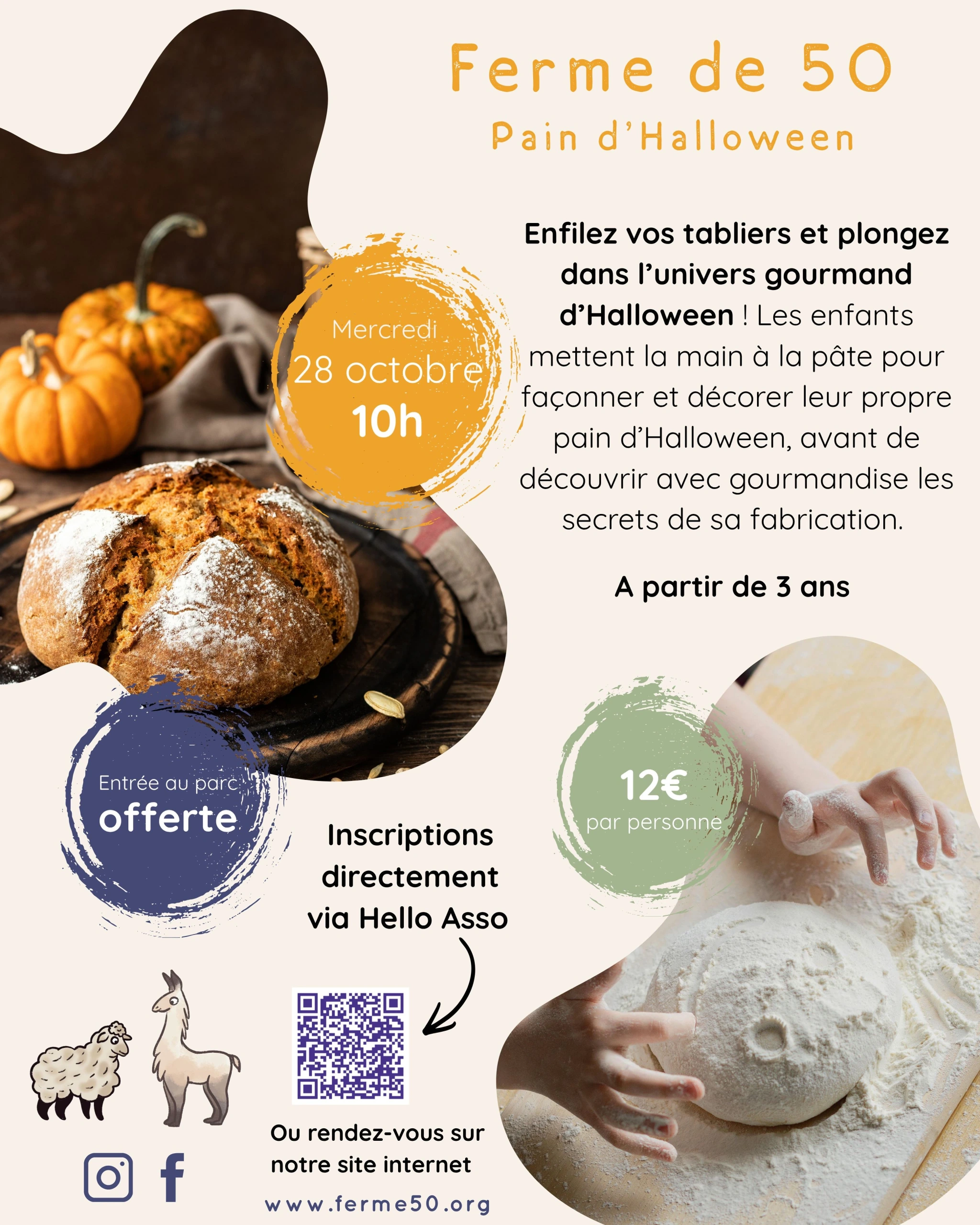 ATELIERS FAMILLES - PAIN D'HALLOWEEN