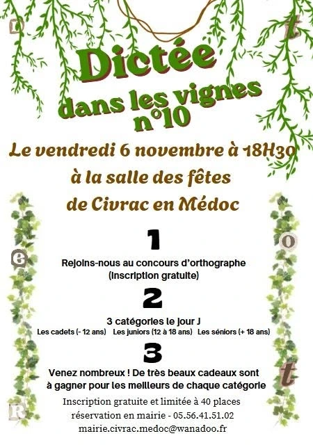 Dictée dans les vignes n°10