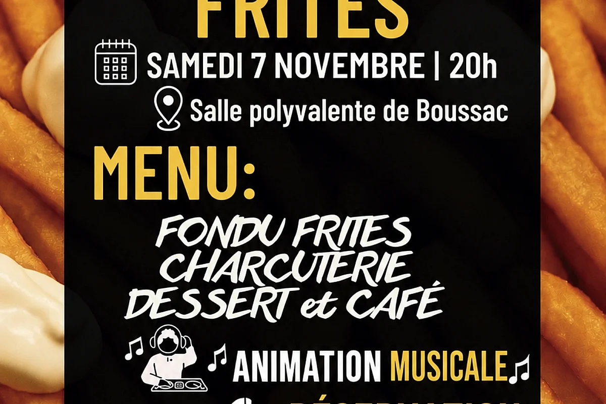 Repas fondu frites