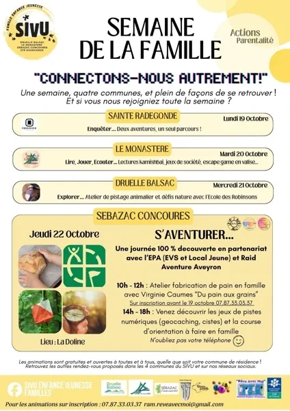 Semaine de la famille : "Connectons-nous autrement !" à Sébazac Concourès
