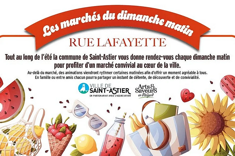 Marché du dimanche à Saint-Astier