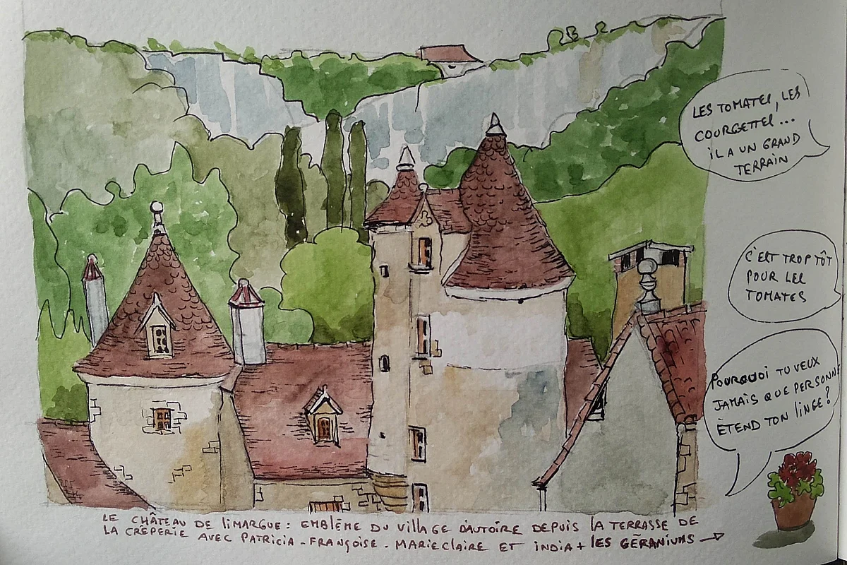 Festival Résurgence X - Atelier Croq'balade en Quercy - Stage Carnet de Voyage