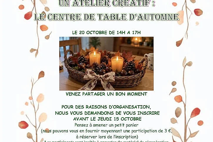 Atelier créatif : centre de table d'automne
