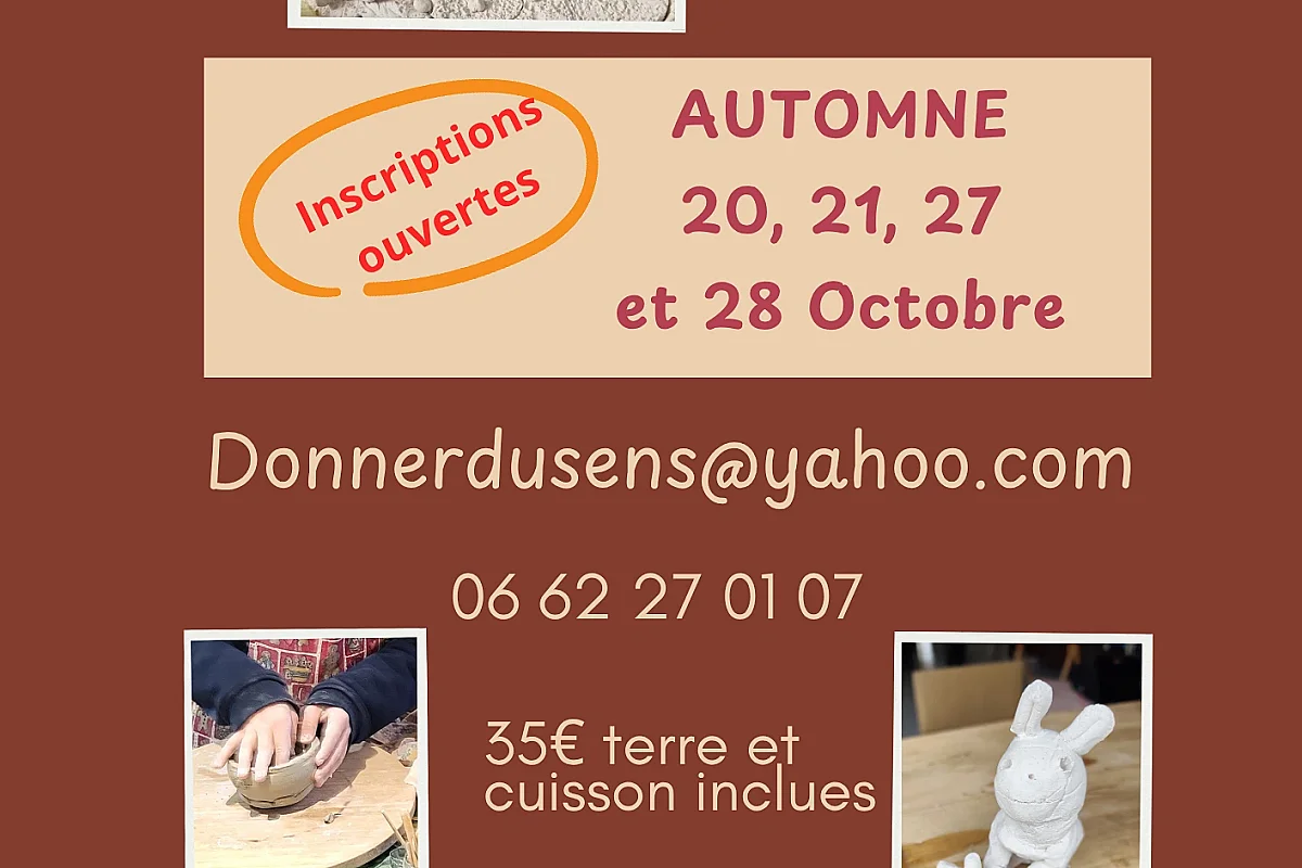 Stages de modelage terre cuite enfants